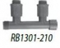 Preview: PVC-Verteiler mit 2 Ausgängen - Typenreihe RB1300 - 1“ IG x 1“ AG, 2 Ausgänge: 1“ AG - Typ RB1301210